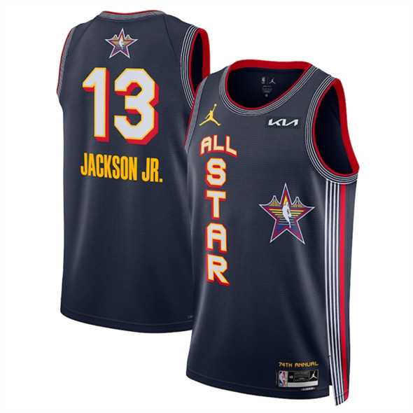 Mens 2025 All-Star #13 Jaren Jackson Jr. Navy Stitched Jersey Dzhi